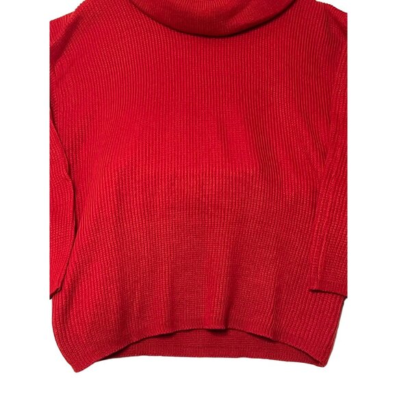 Vintage Red Turtleneck Sweater XL By Michael Carrie Long Sleeve Acrylic - Picture 5 of 15